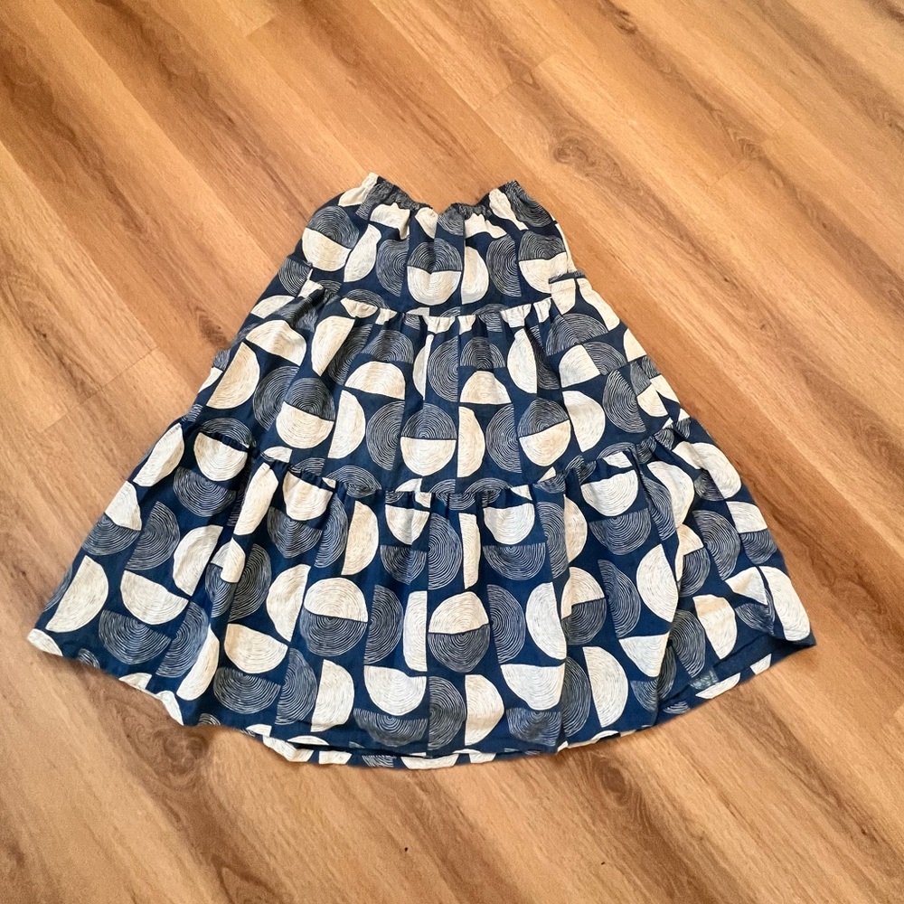 Blue and White Patterned Women's Skirt